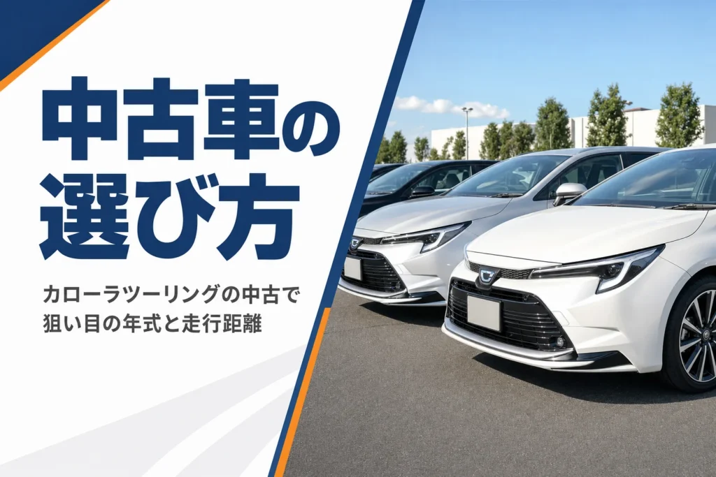 中古車展示場に並ぶステーションワゴン