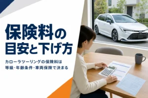自動車保険の見積書と車検証を並べて比べる手元
