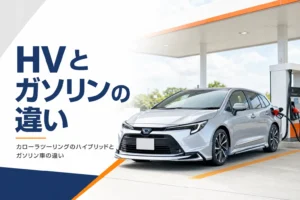給油スタンドに停まるステーションワゴン