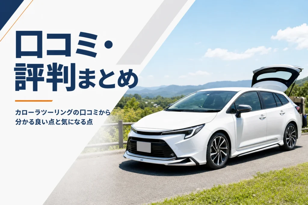 郊外の道路脇に停めた白いステーションワゴン