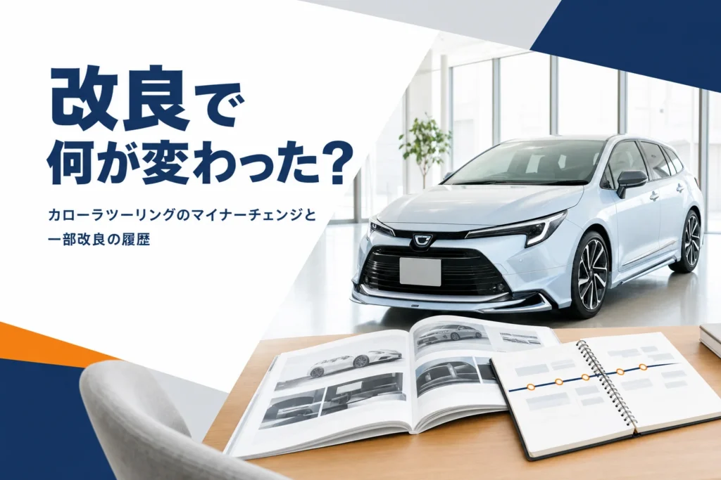 ショールームのステーションワゴンと改良年表のメモ