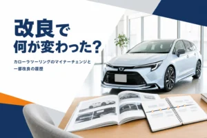 ショールームのステーションワゴンと改良年表のメモ