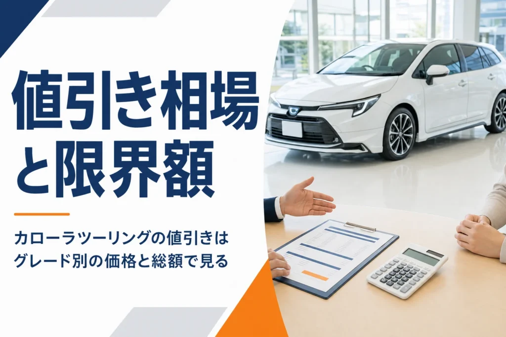 商談テーブルの見積書とステーションワゴン