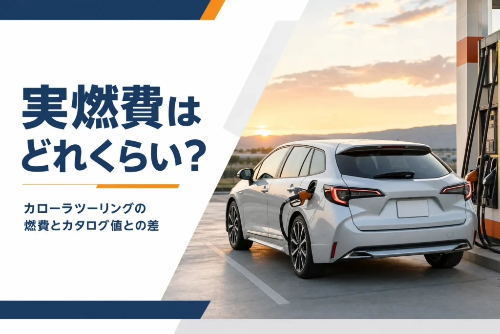 給油機の横に停まったステーションワゴン