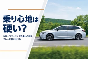 舗装路を走るステーションワゴンの側面