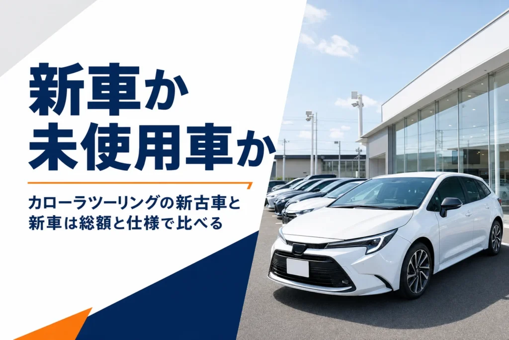 展示場に並ぶ新しいステーションワゴン
