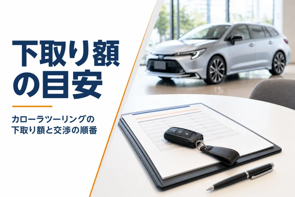 商談テーブルの見積書と車のキー