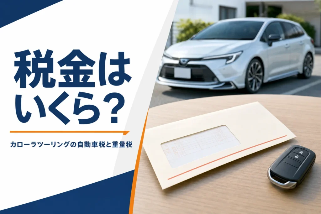 納税通知の封筒と車のキー